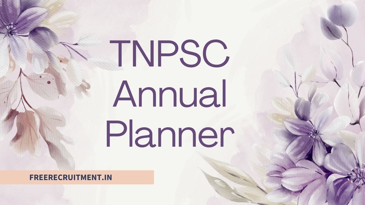 TNPSC Annual Planner