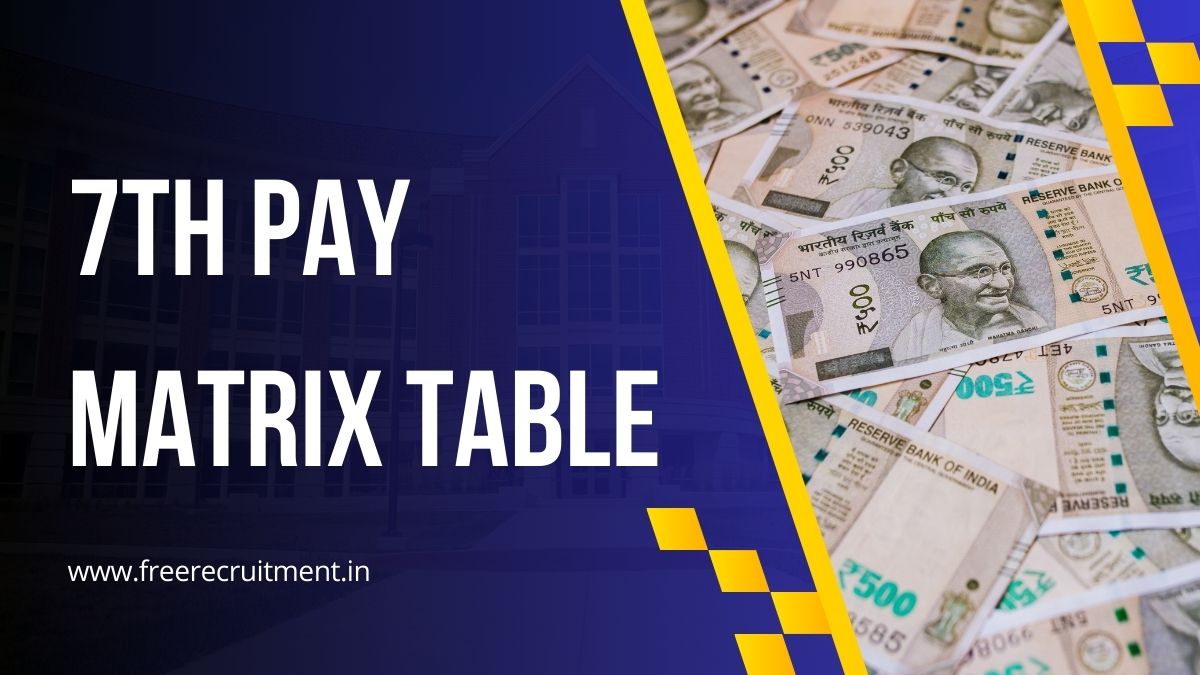 7th Pay Matrix Table